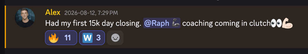 Discord message from Alex tagging Raph