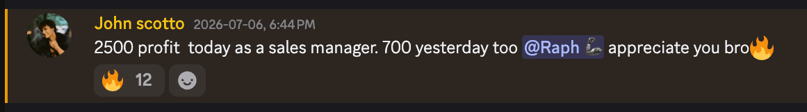 Discord message from John scotto tagging Raph